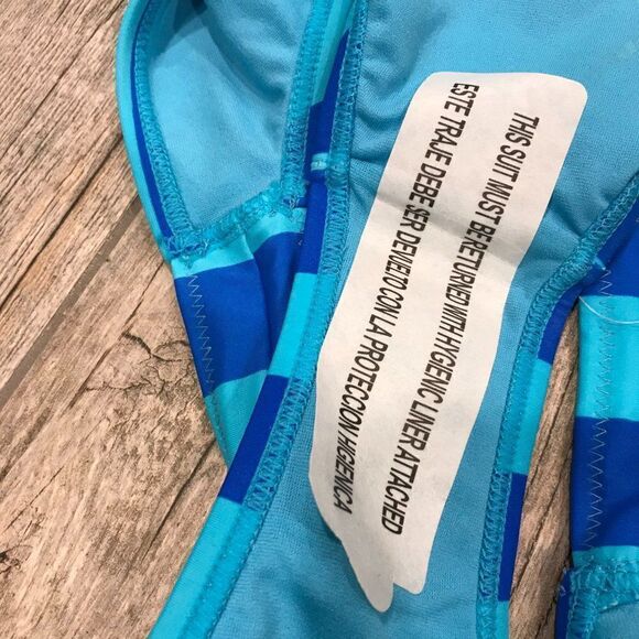 Adore Me striped blue bikini bottom - Picture 8 of 11